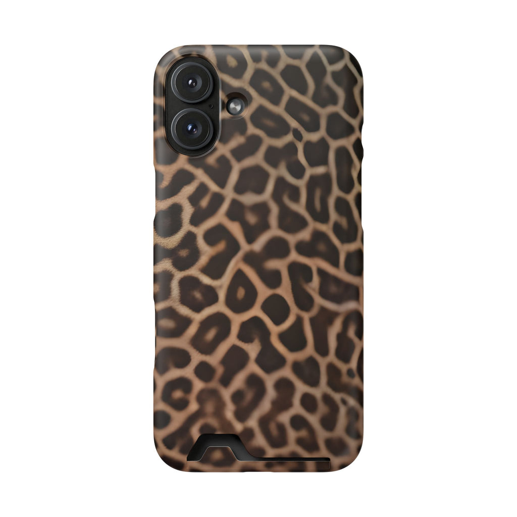 Leopard Print Phone Case With Card Holder