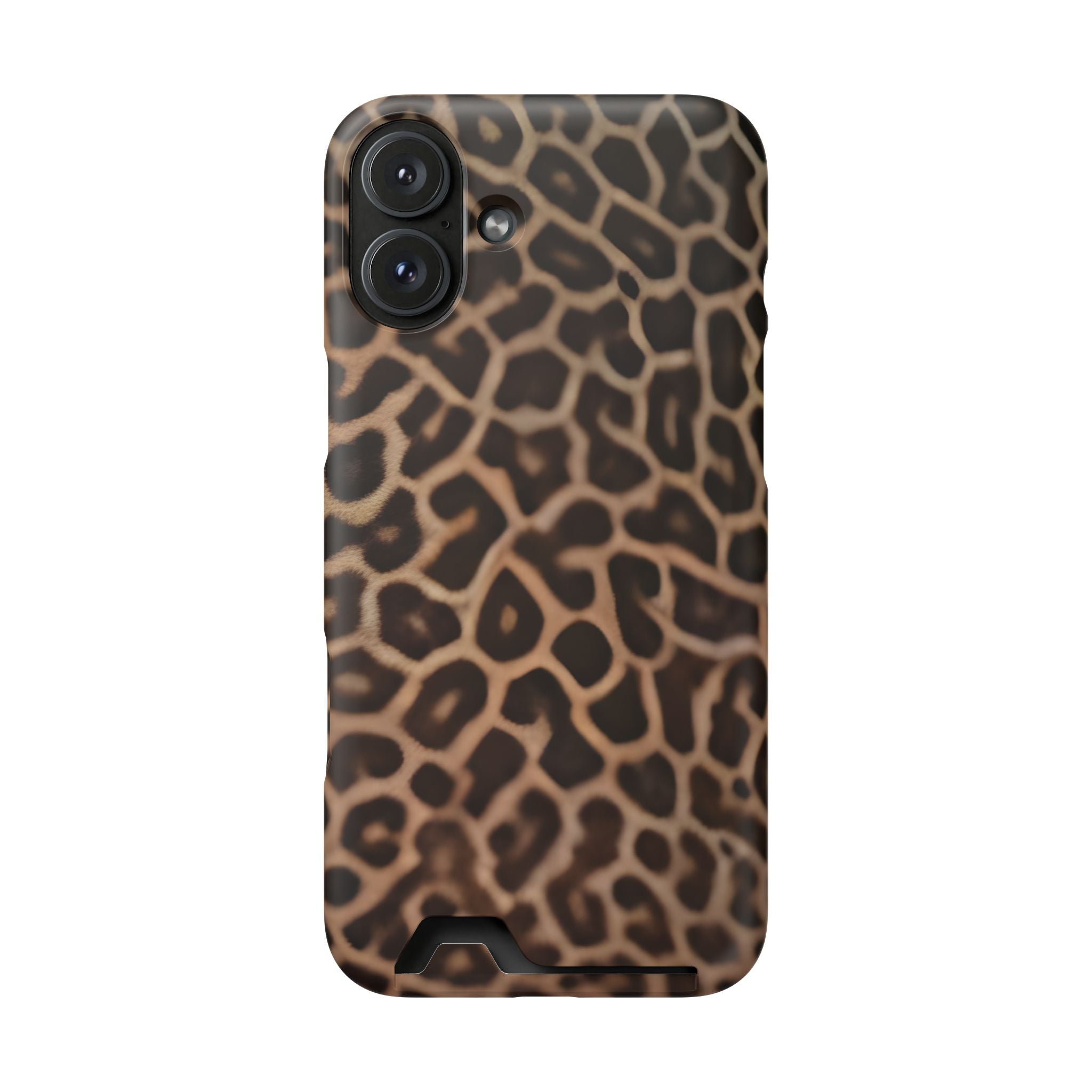 Leopard Print Phone Case With Card Holder