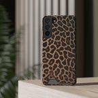 Leopard Print Phone Case With Card Holder