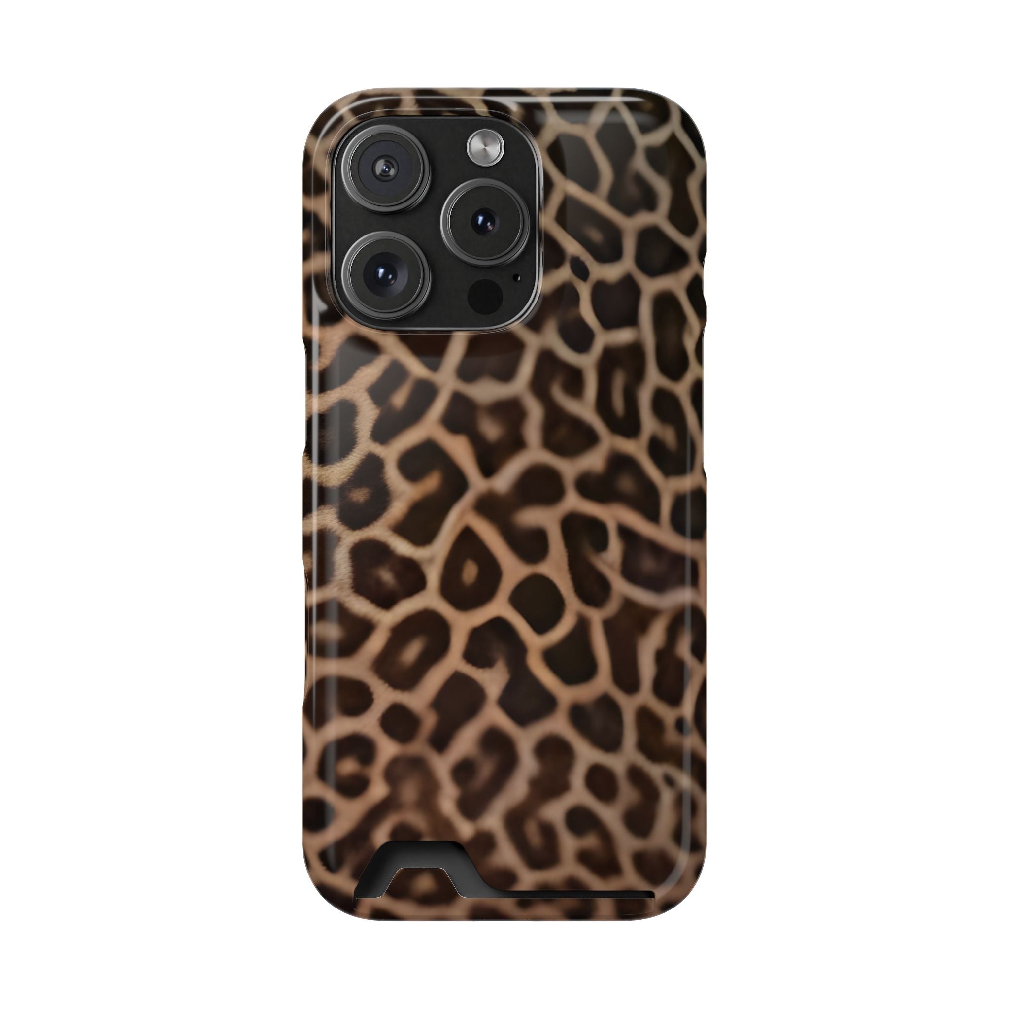 Leopard Print Phone Case With Card Holder