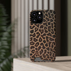 Leopard Print Phone Case With Card Holder