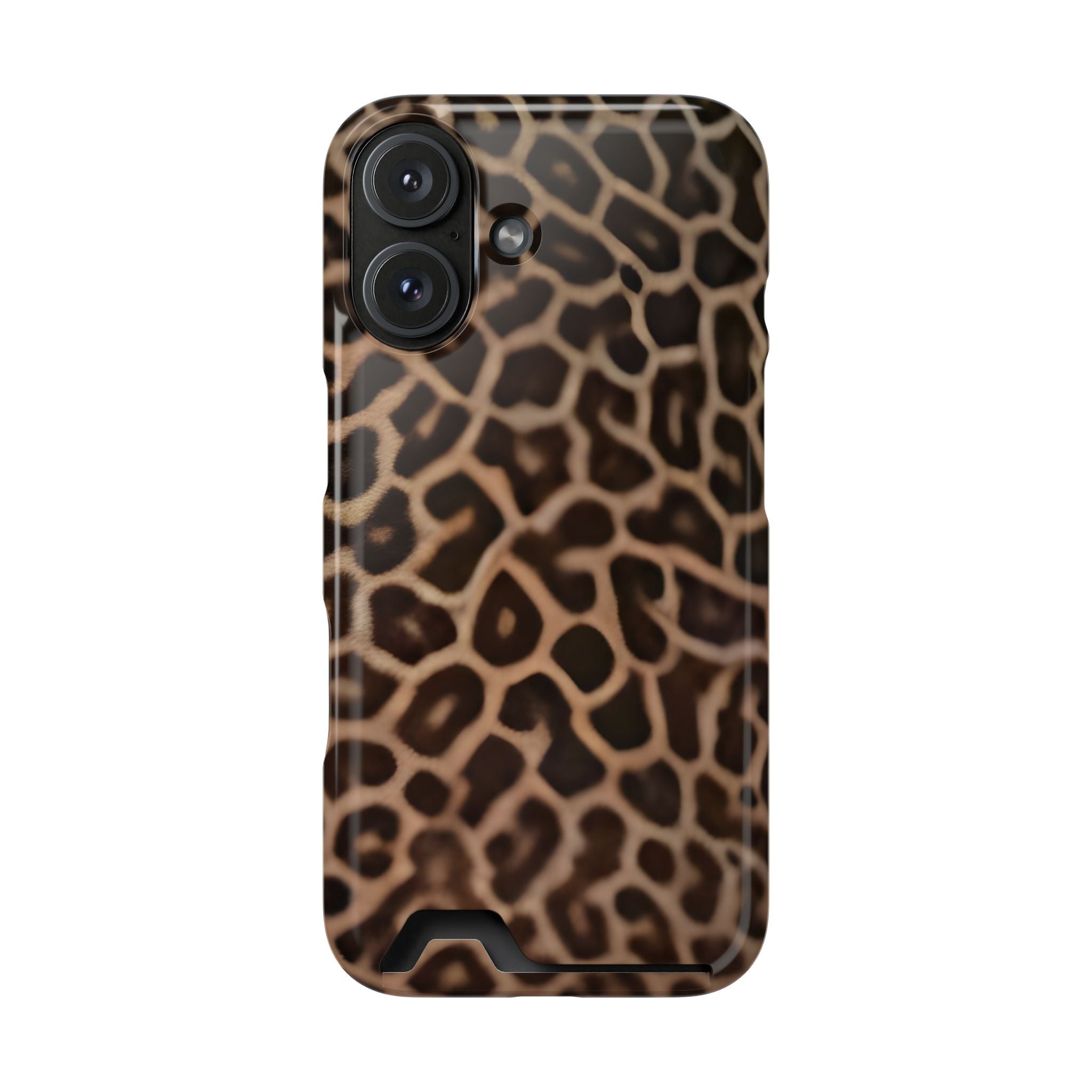 Leopard Print Phone Case With Card Holder