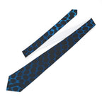 Blue Honeycomb Pattern Necktie – Modern Geometric Dress Tie