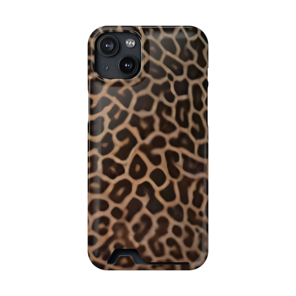 Leopard Print Phone Case With Card Holder