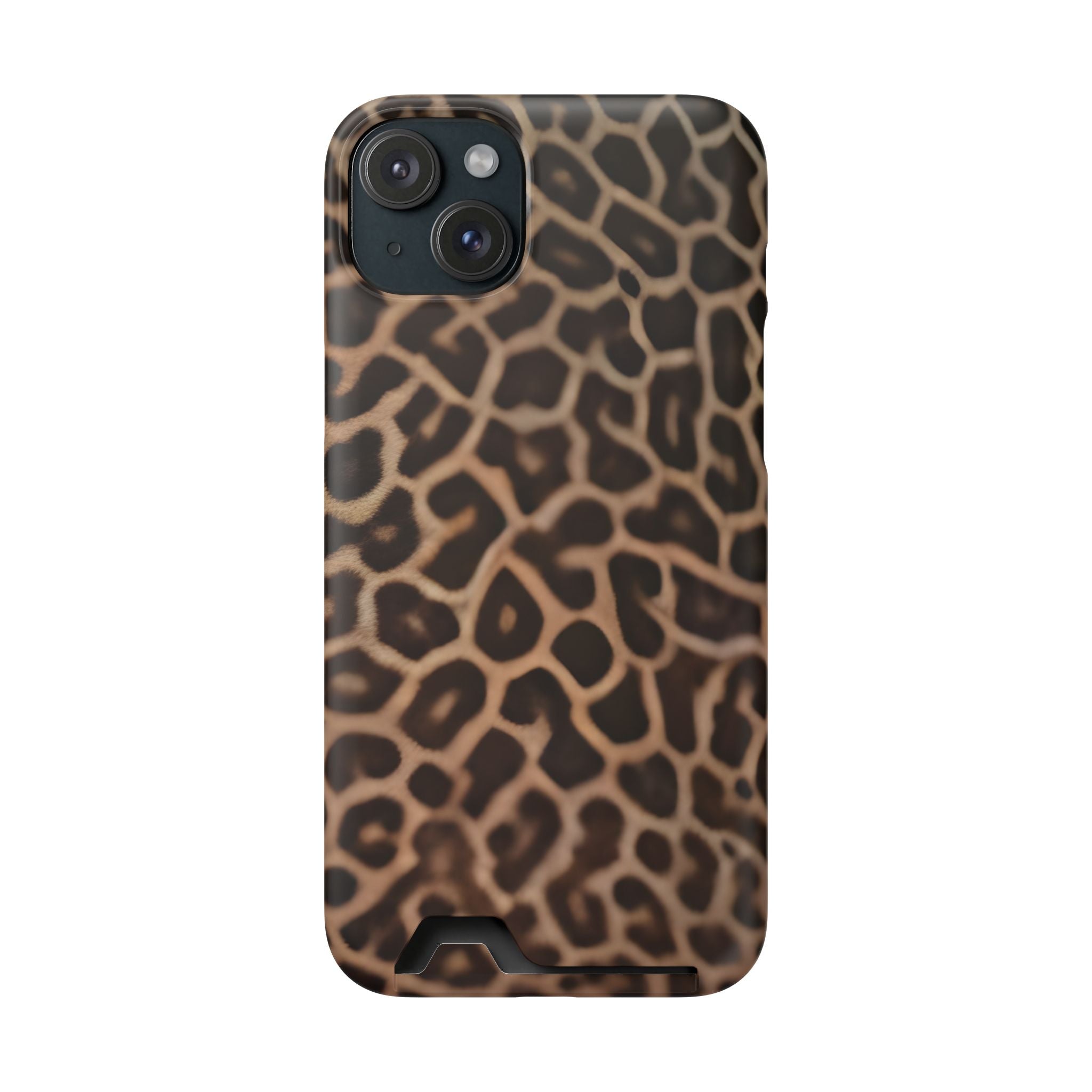 Leopard Print Phone Case With Card Holder