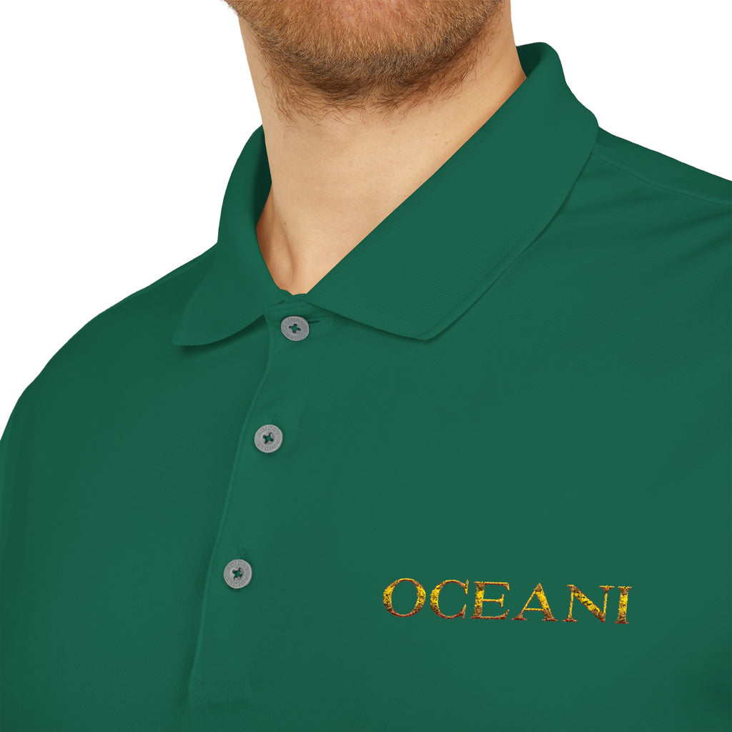 Classic White Performance Polo — 'OCEANE' Embroidered Chest