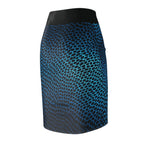 Blue Honey Comb Pencil Skirt