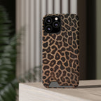 Leopard Print Phone Case With Card Holder