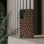 Leopard Print Phone Case With Card Holder