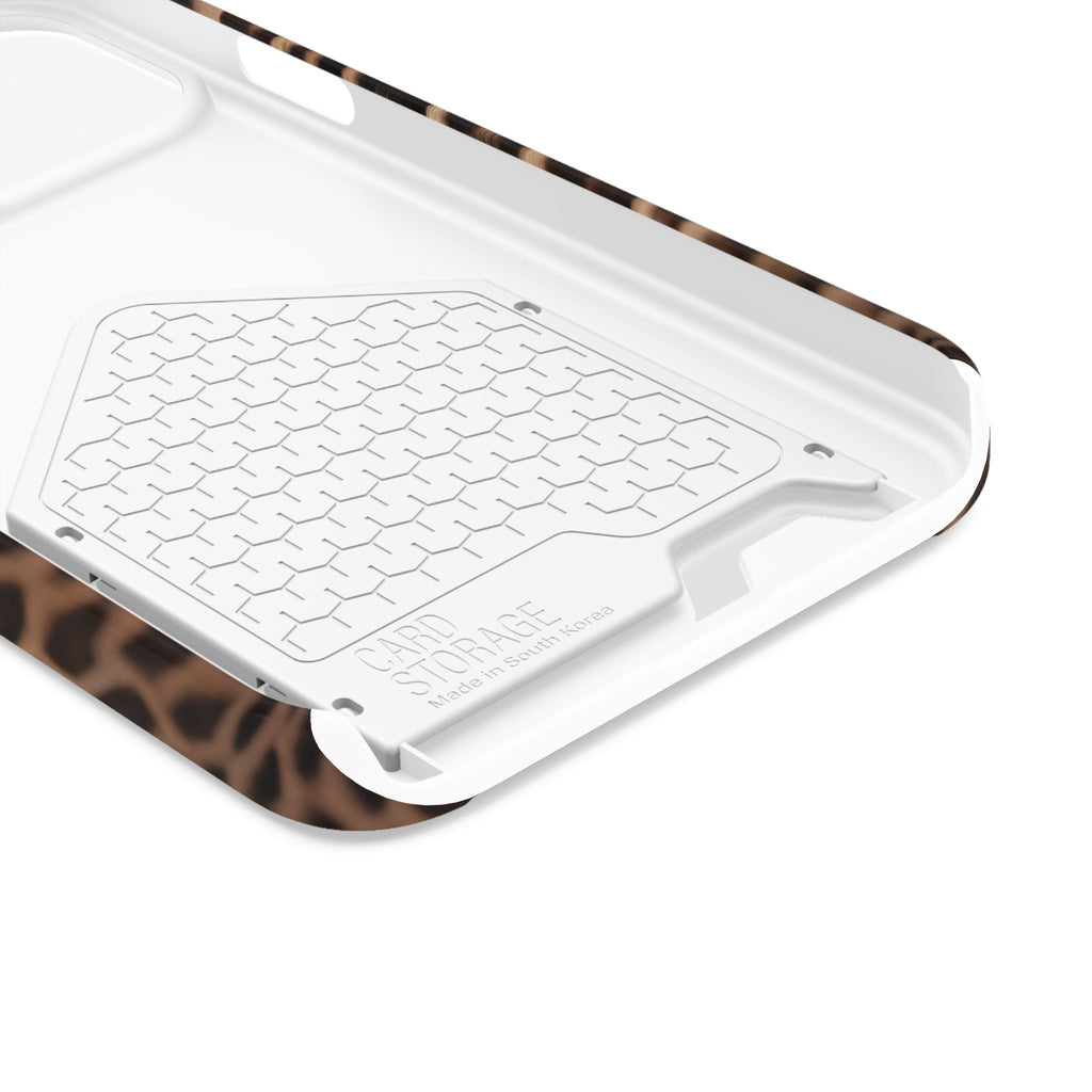 Leopard Print Phone Case With Card Holder