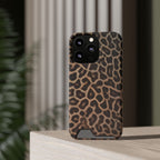 Leopard Print Phone Case With Card Holder