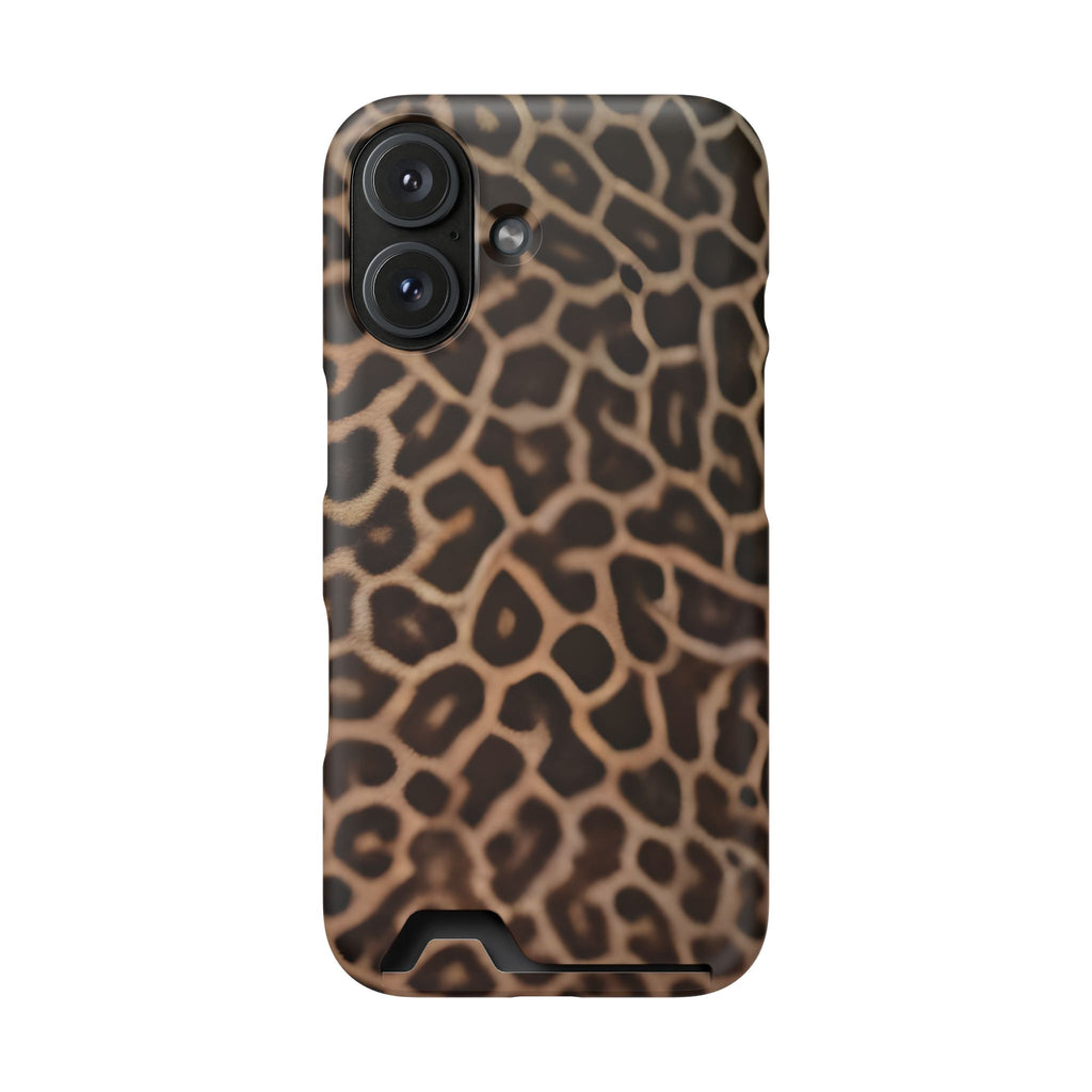 Leopard Print Phone Case With Card Holder
