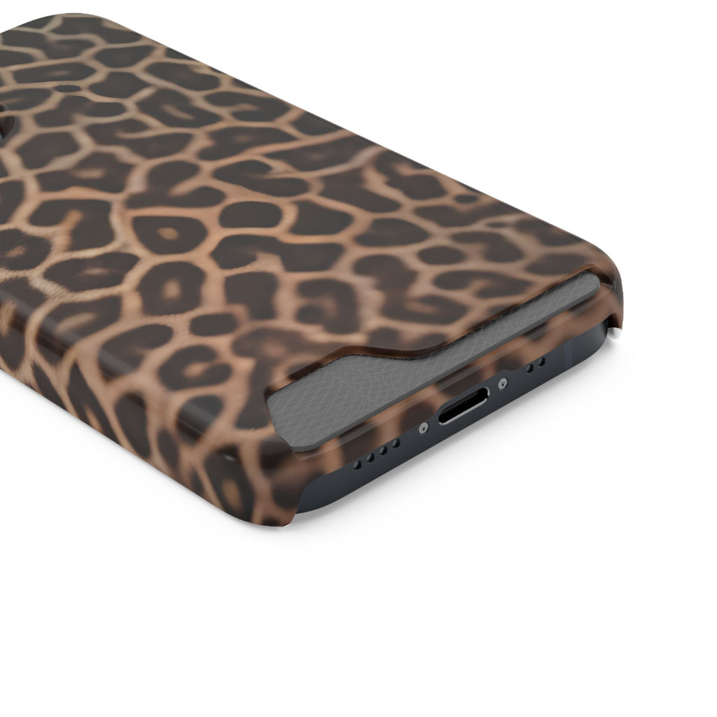 Leopard Print Phone Case With Card Holder