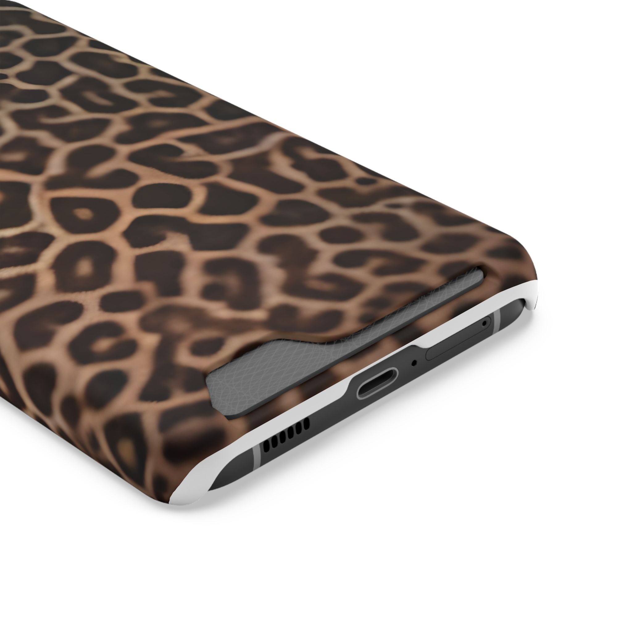 Leopard Print Phone Case With Card Holder
