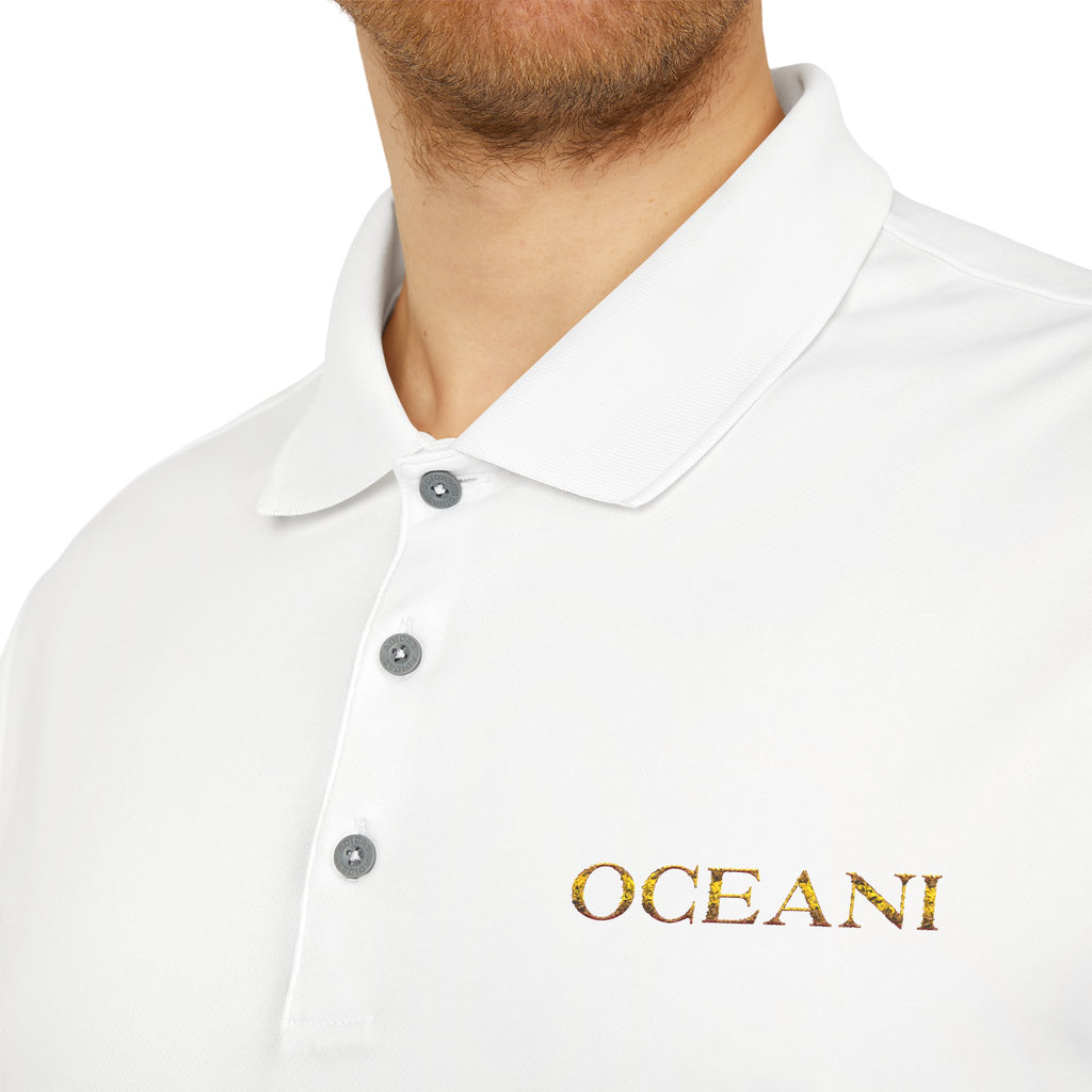 Classic White Performance Polo — 'OCEANE' Embroidered Chest