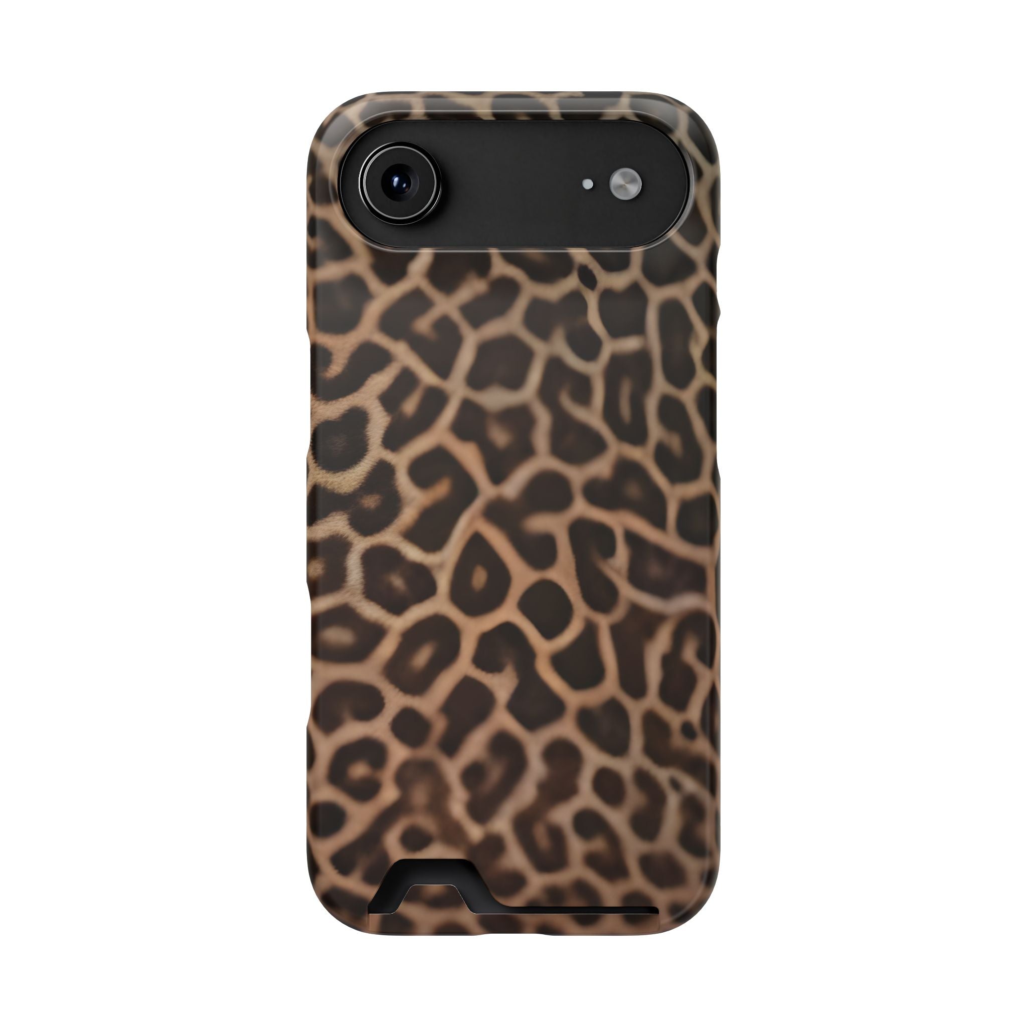Leopard Print Phone Case With Card Holder