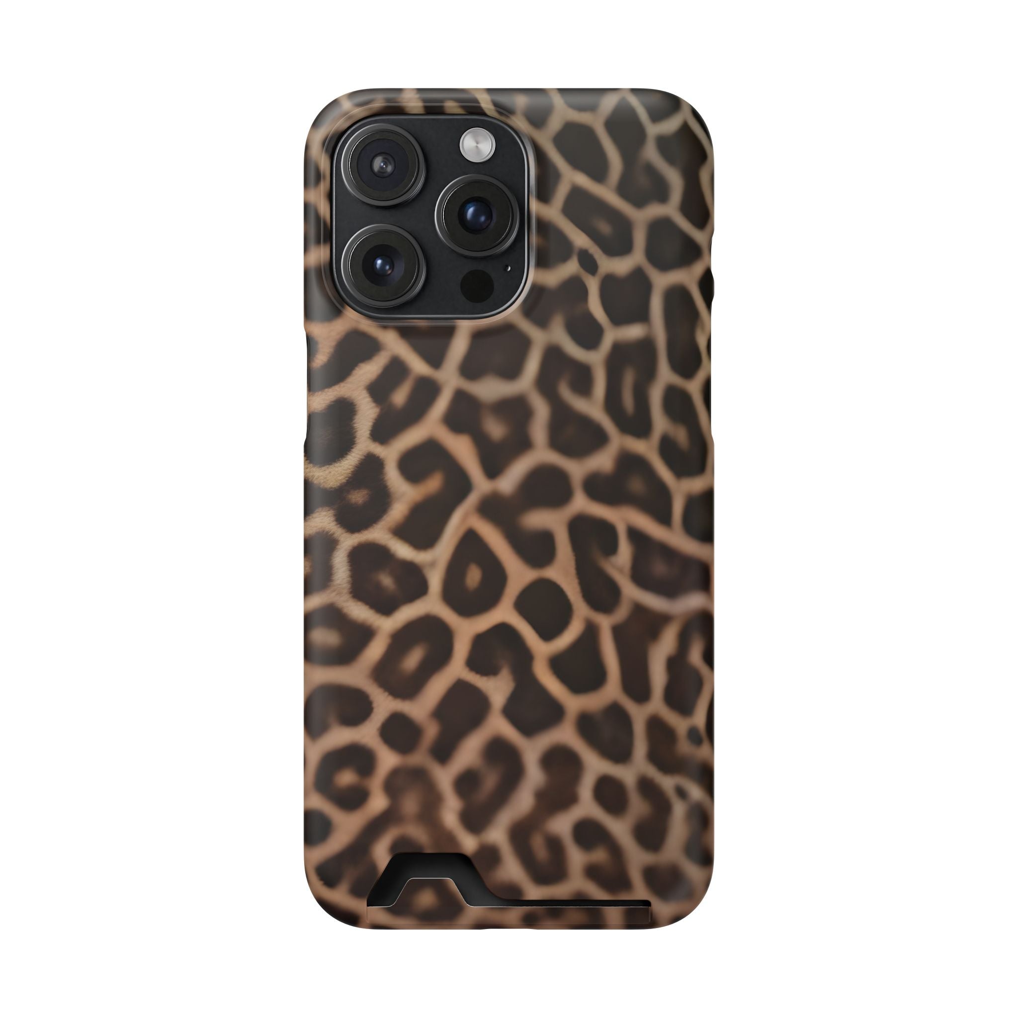Leopard Print Phone Case With Card Holder