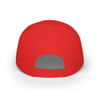 OCEANI Glitter Script Baseball Cap — Red Low-Profile Hat for Beach, Travel & Casual Wear