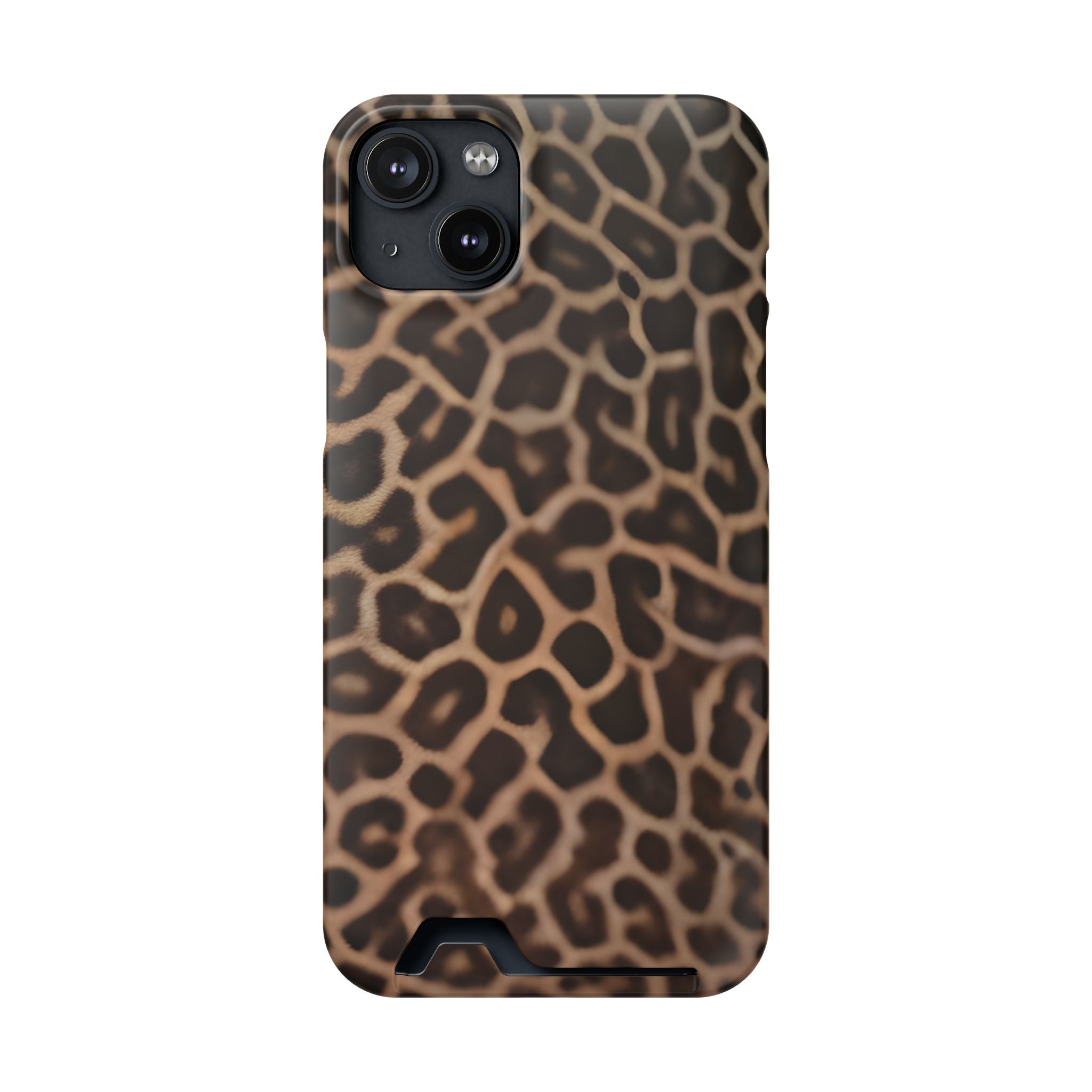 Leopard Print Phone Case With Card Holder