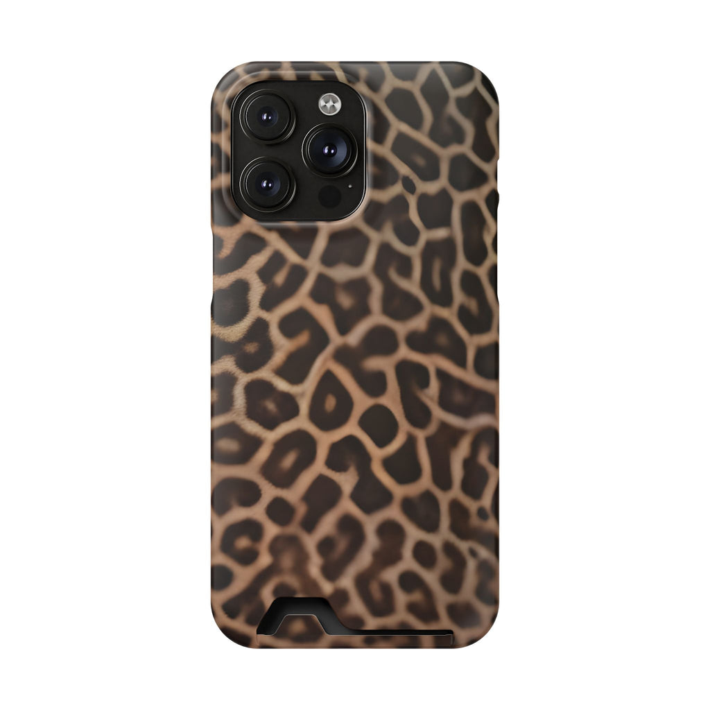 Leopard Print Phone Case With Card Holder